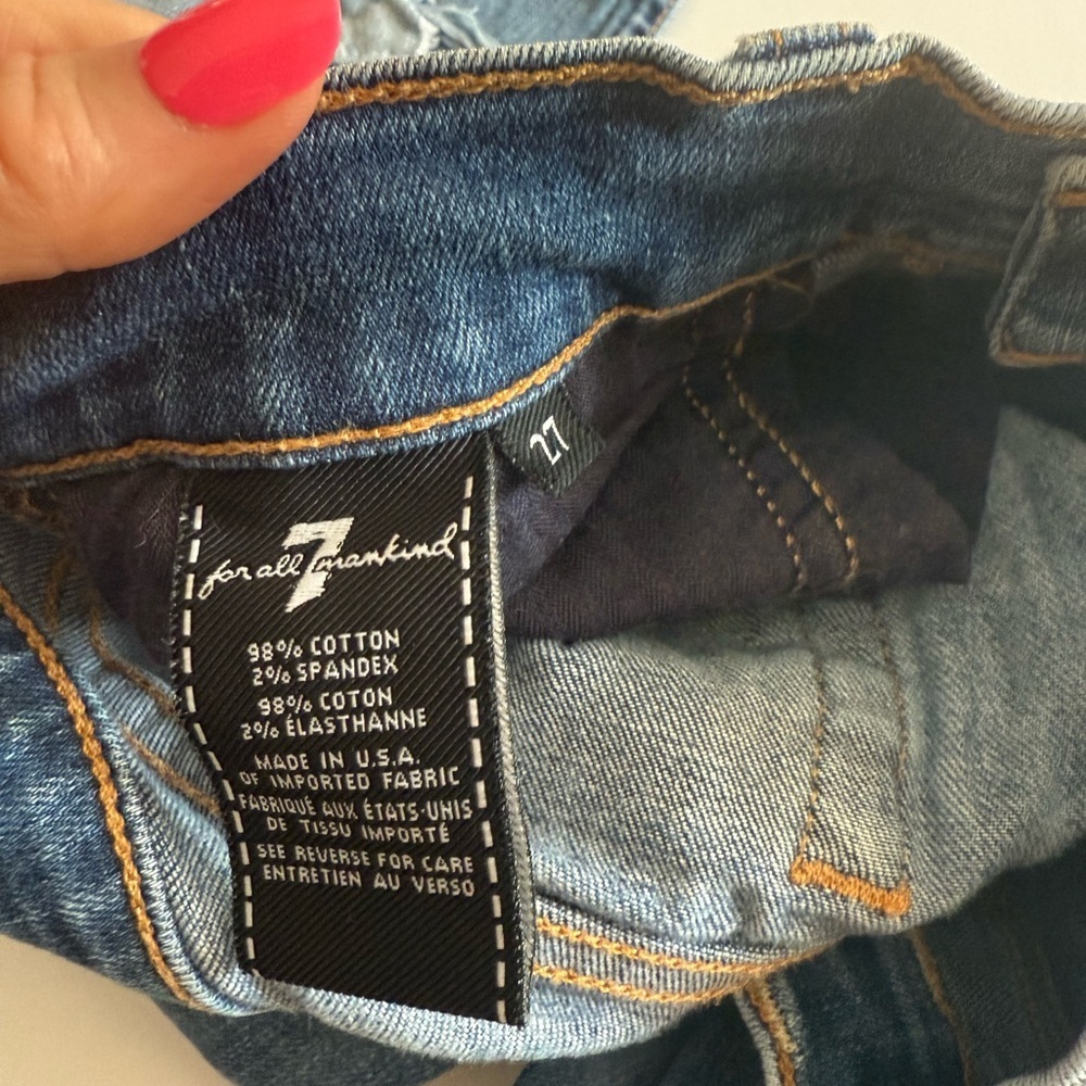 7 For All Mankind Distressed Skinny Jeans - Picture 5 of 7